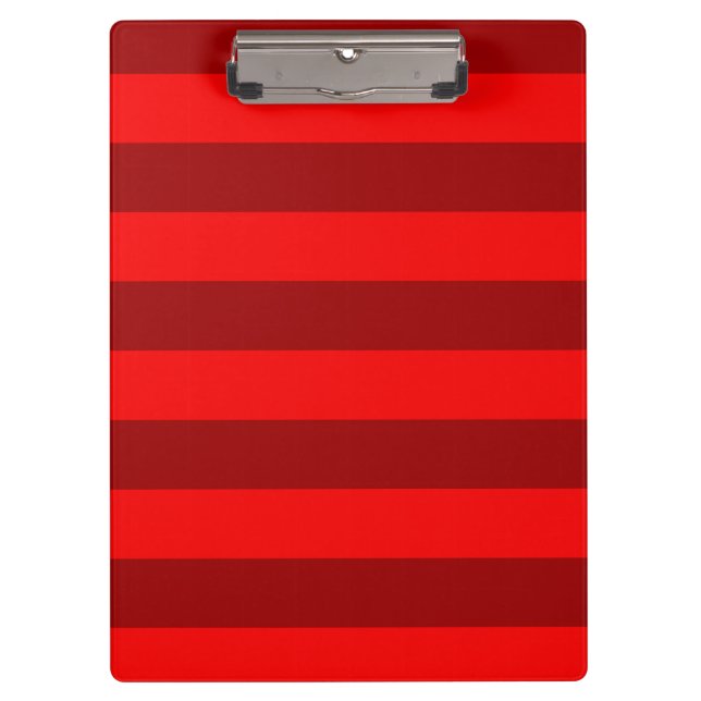 Red and Maroon Stripes Design Klemmbrett (Vorderseite)