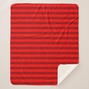Red and Maroon Stripes Design Sherpadecke