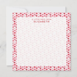 Red and Pink Watercolor Heart Dankeskarte