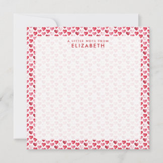 Red and Pink Watercolor Heart Dankeskarte