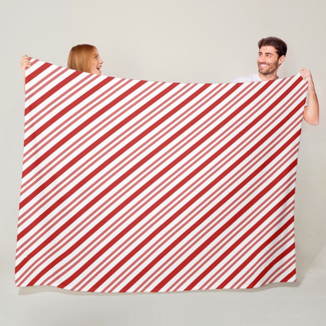Red and White Candy Cane Fleecedecke (Beispiel)