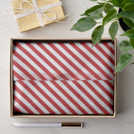 Red and White Candy Cane Striped Tissue Paper Seidenpapier