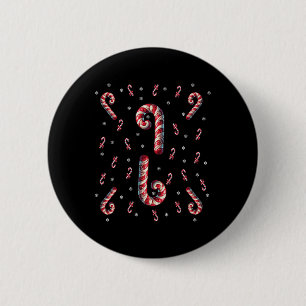 Red and White Candy Cane Weihnachten Weihnachten W Button