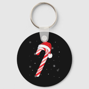Red and White Candy Cane Weihnachten Weihnachten W Schlüsselanhänger