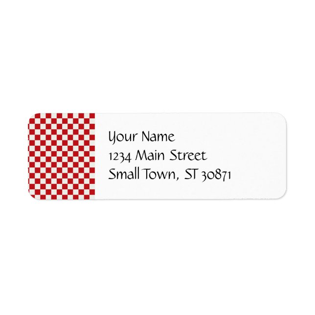Red and White Checkered Pattern Country BBQ Colors (Vorne)