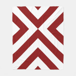 Red and White Chevrons Fleecedecke