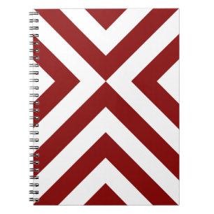 Red and White Chevrons Notizblock