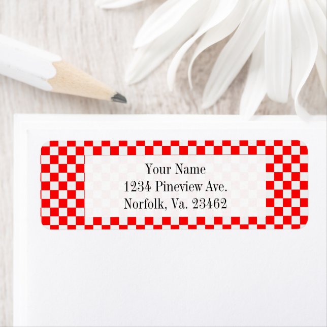 Red and White Classic Checkerboard von STaylor (Insitu)