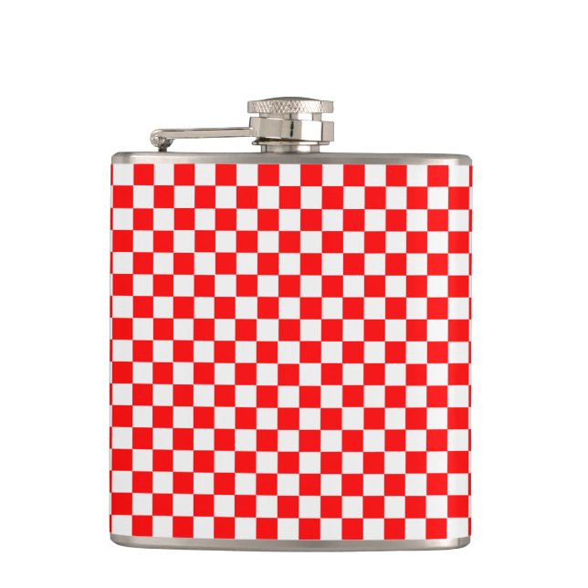 Red and White Classic Checkerboard von STaylor Flachmann (Vorderseite)