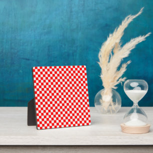 Red and White Classic Checkerboard von STaylor Fotoplatte