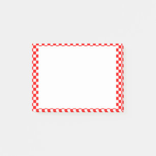 Red and White Classic Checkerboard von STaylor Post-it Klebezettel