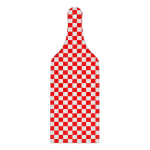 Red and White Classic Checkerboard von STaylor Schneidebrett