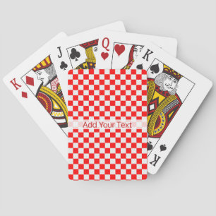 Red and White Classic Checkerboard von STaylor Spielkarten