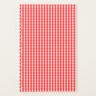 Red and White Gingham Pattern Planer
