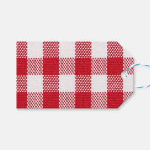 Red and White GinghamTag HAMbyWG Geschenkanhänger