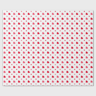 Red and white Heart Valentine’s Day  Geschenkpapier