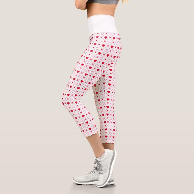 Red and White Heart Valentine’s Day Leggings (Links)
