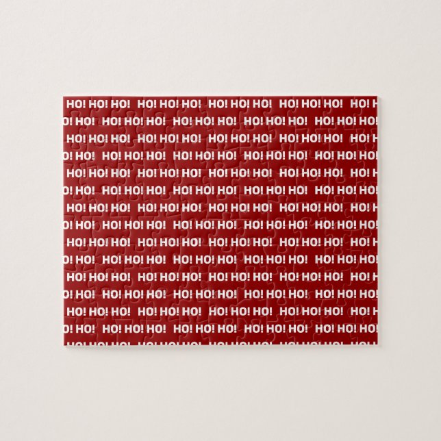 Red and White HO Ho HO Weihnachten (Horizontal)