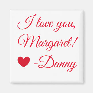 Red and White Love Magnet