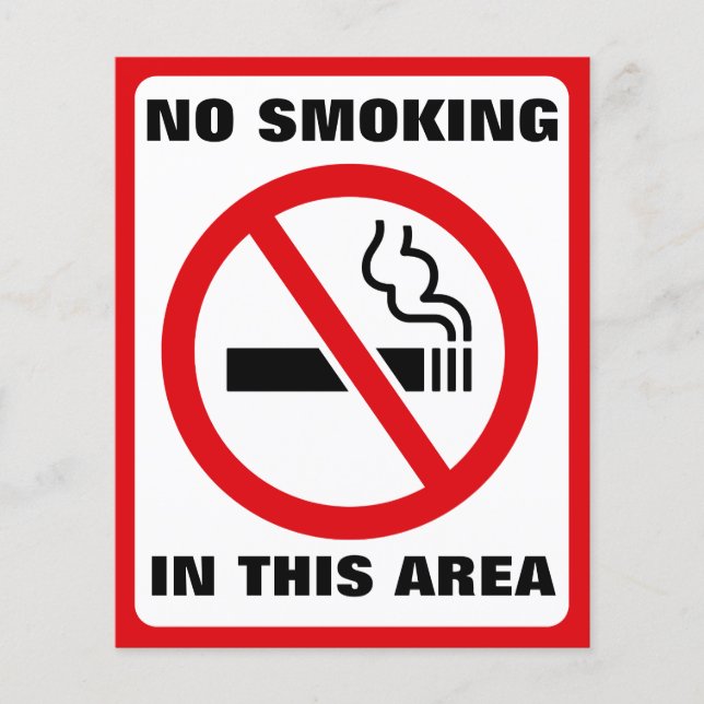 Red and White No Smoking Flyer (Vorne)