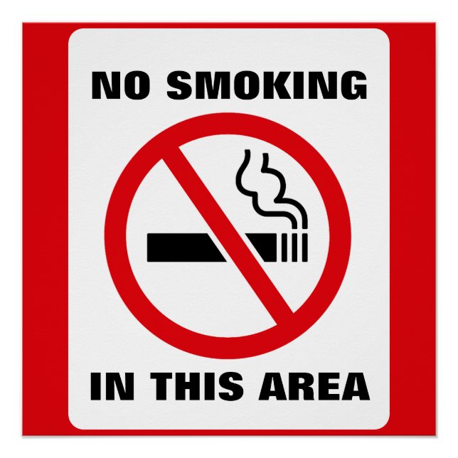 Red and White No Smoking Poster (Vorderseite)