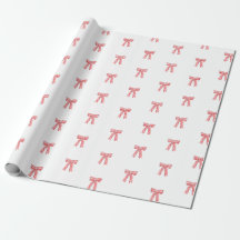 Red and White Satin Bows Red Candy Cane Stripbow