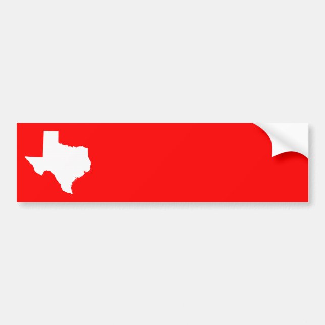 Red and White Texas Autoaufkleber (Vorne)