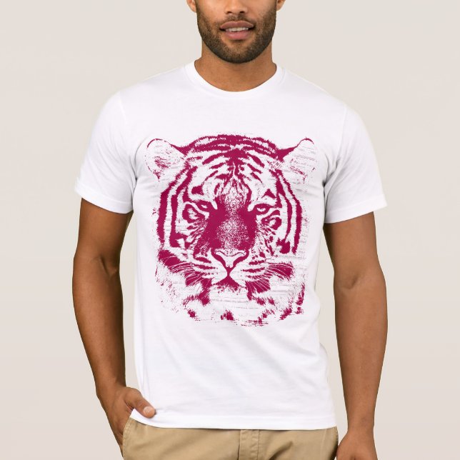 Red and White Tiger Face T-Shirt (Vorderseite)