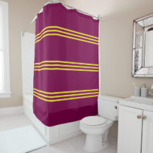 Red and Yellow Shower Curtain