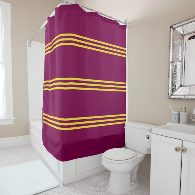 Red and Yellow Shower Curtain Duschvorhang (Beispiel)