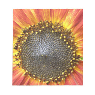 Red and Yellow Sunflower Notepad Notizblock