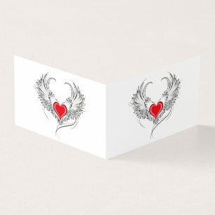 Red Angel Coeur avec ailes