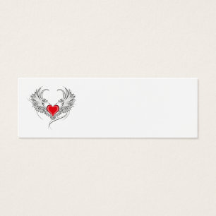 Red Angel Coeur avec ailes