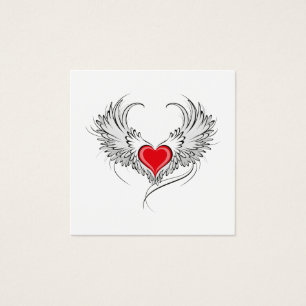Red Angel Coeur avec ailes