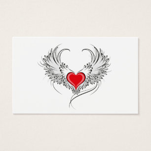 Red Angel Coeur avec ailes