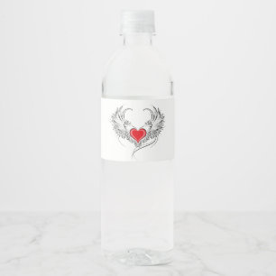 Red Angel Heart mit Flügeln