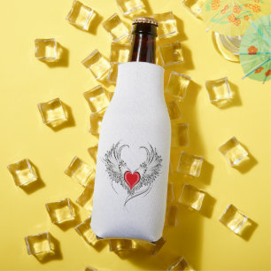 Red Angel Heart mit Flügeln Flaschenkühler