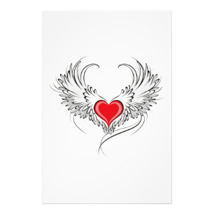 Red Angel Heart mit Flügeln Fotodruck