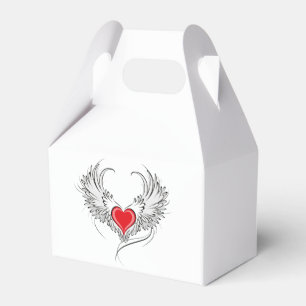 Red Angel Heart mit Flügeln Geschenkschachtel