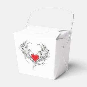 Red Angel Heart mit Flügeln Geschenkschachtel