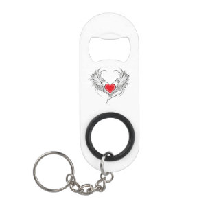 Red Angel Heart mit Flügeln Mini Flaschenöffner