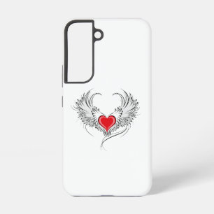Red Angel Heart mit Flügeln Samsung Galaxy Hülle
