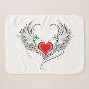 Red Angel Heart mit Flügeln Sherpadecke