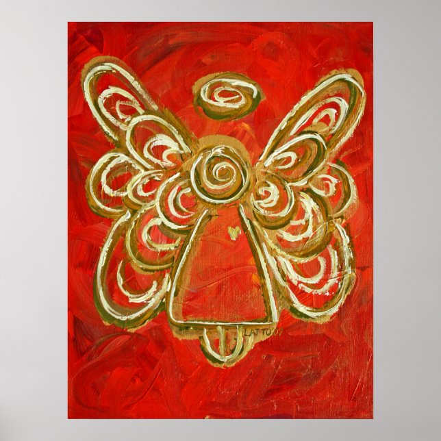 Red Angel Poster Print (Vorne)