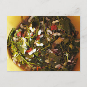 Red Ant Egg Salad ... Thai Street Food Postkarte