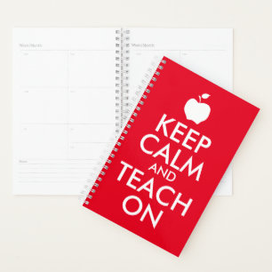 Red Apfel Behielt Ruhe und Teach On Planer