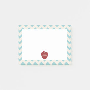 Red Apple Blue Zickzack Teacher Post-it® Notes Post-it Klebezettel