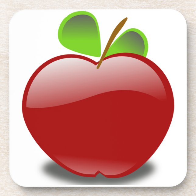 Red Apple Cork Untersetzer (Vorderseite)