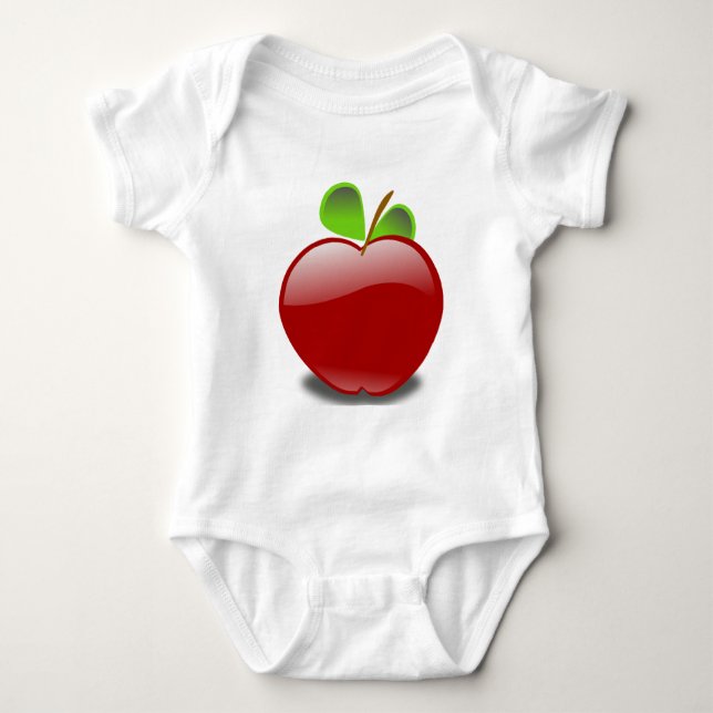 Red Apple Cotton Säugling Strampler T - Shirt (Vorderseite)