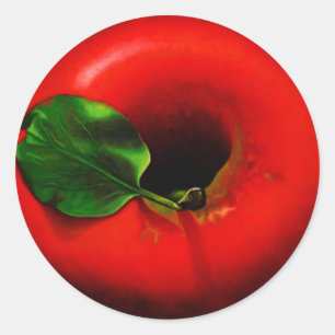 Red Apple Design Runder Aufkleber